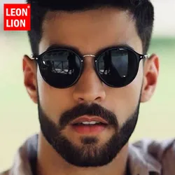 LeonLion-gafas De Sol redondas Retro para hombre y mujer, lentes De Sol De diseño De marca, a la moda, Vintage, De lujo