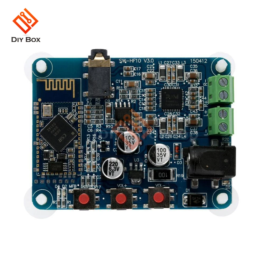 PAM8610 Bluetooth 4.0 Audio Amplifier Board Player Module DC12V 2X10W Dual Channel Stereo HiFi amplifier for speakers AMP stereo