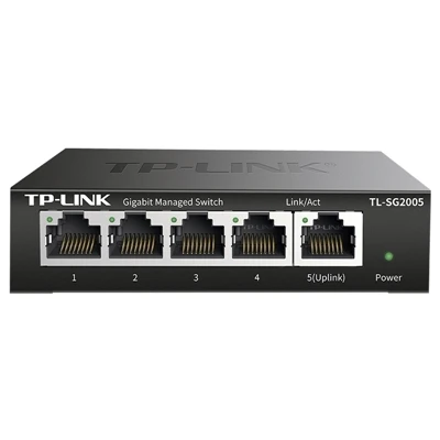 

TP-LINK Full Gigabit Cloud Management Switch TL-SG2005 5 10/100/1000Base-T RJ45 ports APP Web 802.1Q VLAN QoS bandwidth control