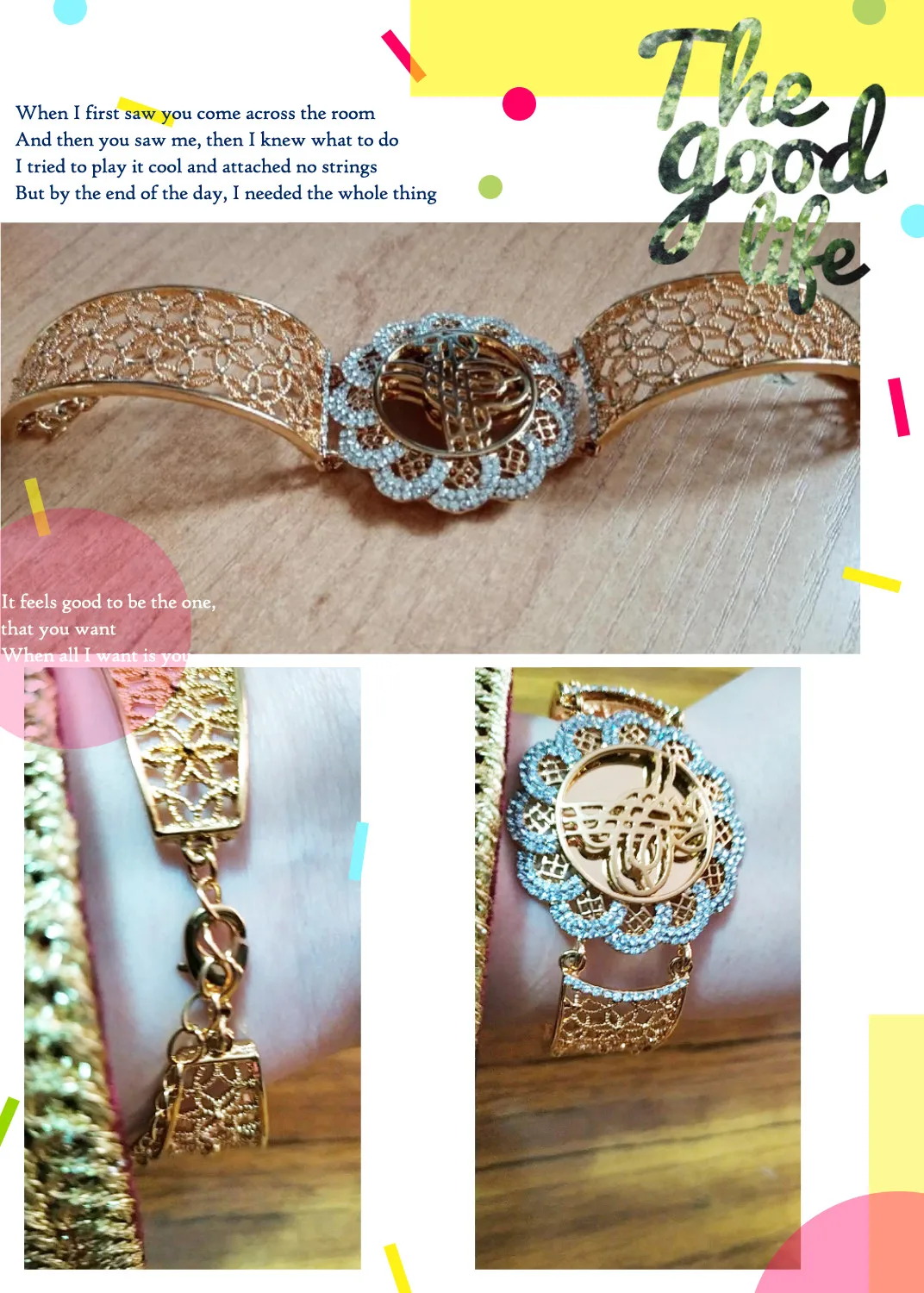 Muslim Islam Wedding Gift Middle East Jewelry Bracelets Arab Allah Bracelet Vintage Gold Color Flower Wide Cuff Bangle