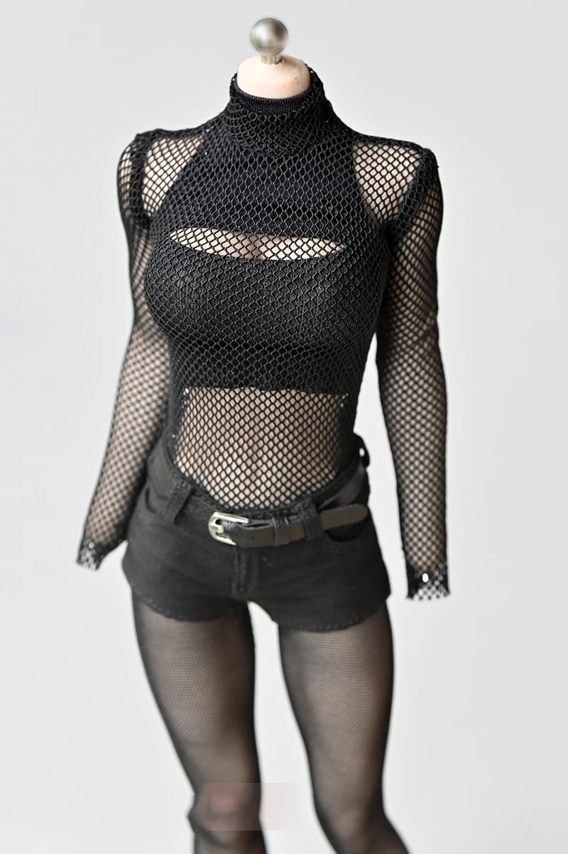 

1/6 Female Soldier Mesh T-shirt See-through Top Model Clothing Accessories for 12 inch Body Doll