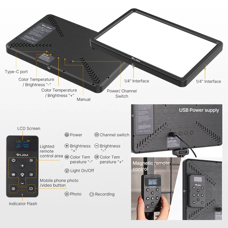 Новинка 2500K-9000K панель для видеосъемки с дистанционным управлением и регулируемой яркостью для Youtube
