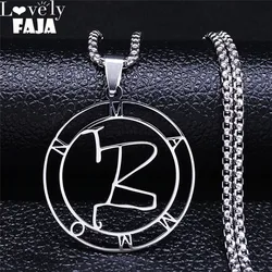 Wealth Mammon Stainless Steel Chain Necklaces for Women/Men Silver Color Round Pendant Necklace Jewelry bijoux N3780S03