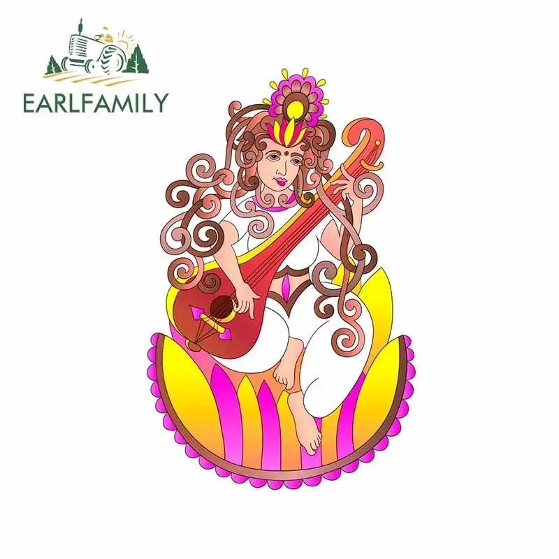 EARLFAMILY 13cm x 8.4cm for Hindu Goddess Fine Car Stickers DIY Vinyl Waterproof Suitable for VAN RV Decals Gift Car Accessories