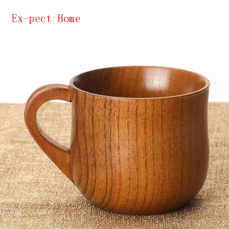 

200pcs/lot Chinese Style Natural Jujube Wooden Tea Cups Wooden Handgrip Cups Drinkware Kitchen Accessories 7.5*6.8cm