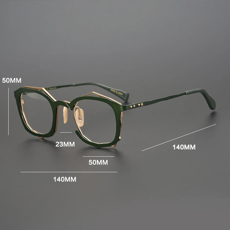 Vintage Titanium Alloy Glasses Frame Men Designer Optical Prescription Myopia Eyeglasses Frame Male Women Luxury Brand Eyewear