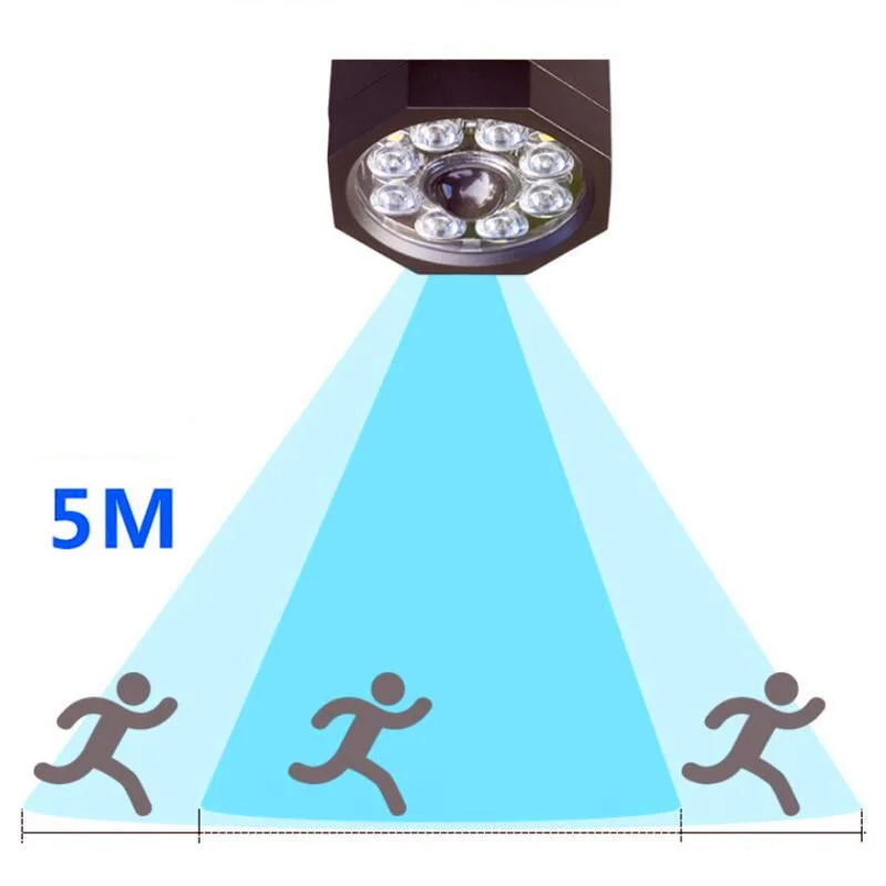 Outdoor Solar Lamp Simulation Monitoring Fake Camera PIR Motion Sensor Wall Light Waterproof Solar Sunlight Garden Street Lamp.