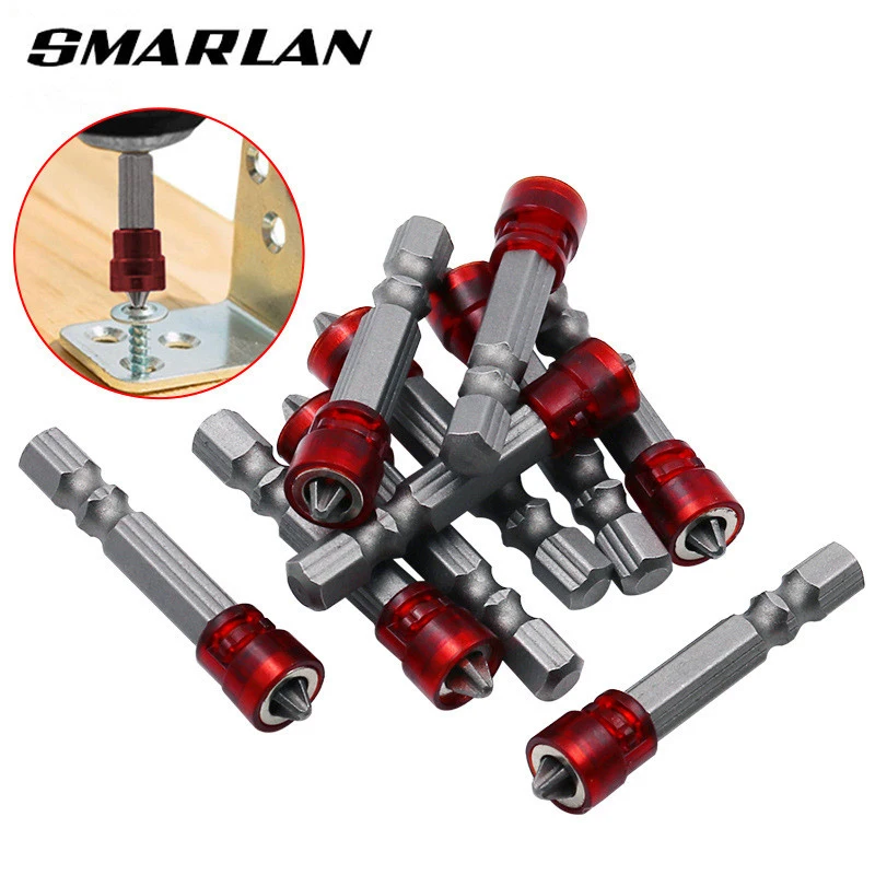 SMARLAN 3pc Magnetic Screwdriver Bit Cross-head PH2 Magnetic Screwdriver Bits 1/4 Inch Hex Shank Screwdriver Bit Power Tools Set