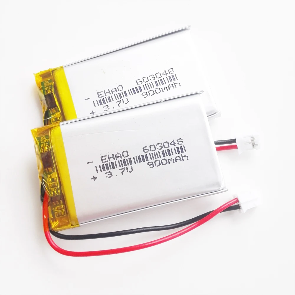 3.7V 900mAh LiPo akumulator litowo-polimerowy JST PH 2.0mm 2pin złącze 603048 do Mp3 GPS głośnik kamera Bluetooth