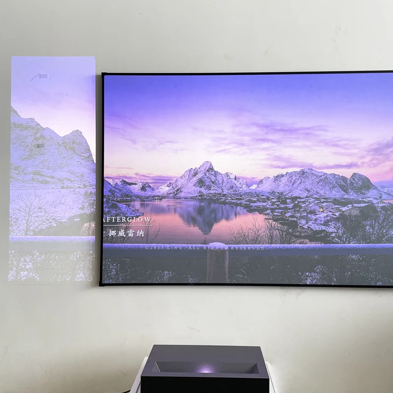 Проектор ALR UST с фиксированной рамкой, 80-дюймовый экран с отклонянием окружающего освещения для проекторов UST — большая акция, проекция Ecran De