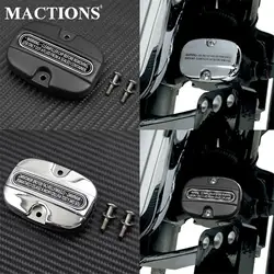 Motorcycle Rear Brake Master Cylinder Cover Black/Chrome For Harley Touring Street Glide FLHX 2008-2019 FLHR Road King 2008-2025