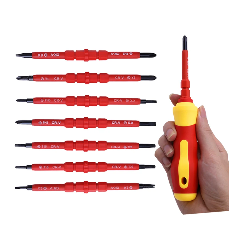 Insulated Phillips Slotted Screwdriver Magnetic Screwdrivers Electrician Repair Tool Flat Cross Screw Driver Household Hand Tool