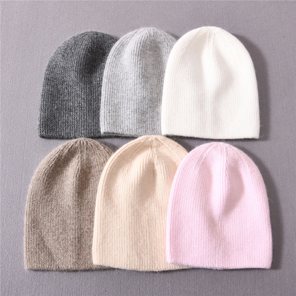 Jxwatcher Casual Beanie Hat Kids Baby Children Warm Cashmere Knitted Winter Hat Fashion Solid Color Striped Beanies Hat Unisex