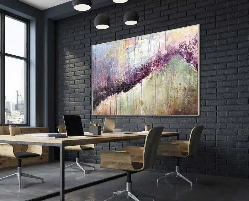 

Large Abstract Painting On Canvas Diamond Painting Acrylic Pour Painting Wall Art Home Decor Decoracion Hogar Moderno