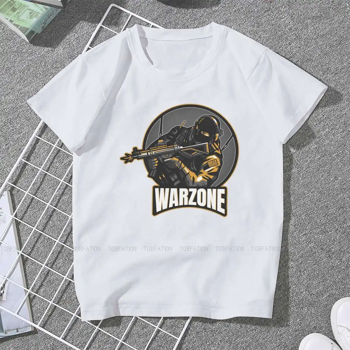 Warzone Soldier Women Clothing COD Black Ops Cold War Graphic Female Tshirts Vintage Grunge Loose Tops  Kawaii Girls Streetwear