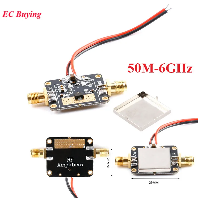 50Mhz-6GHz Broadband Gain Amplification 20dB RF Amplifier Module Low Noise Medium Power Frequency Radio For FM GPS 2.4G WiFi