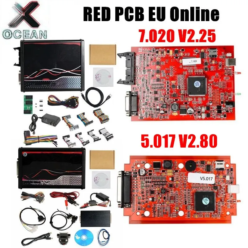 

Newest KESS KTAG 4LED Red PCB V7.020 SW V2.25 EU Version Unlimited Token V5.017 V2.80 Multi-Language Online Version 7.020 5.017