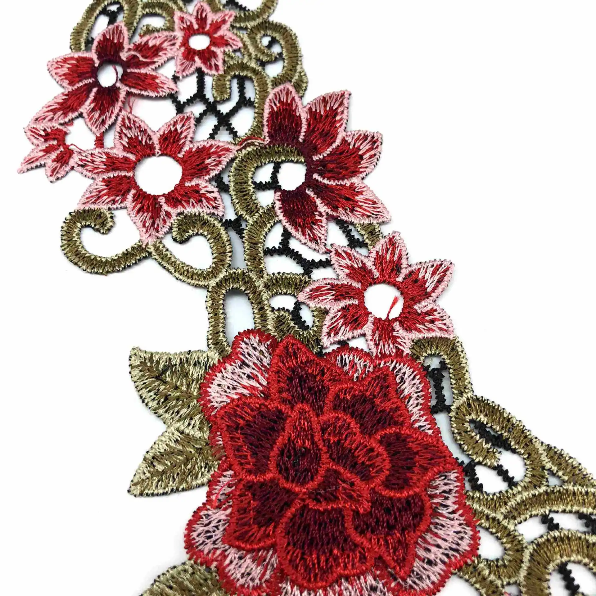 Hollow ethnic embroidery collar flower water-soluble embroidery applique clothing accessories