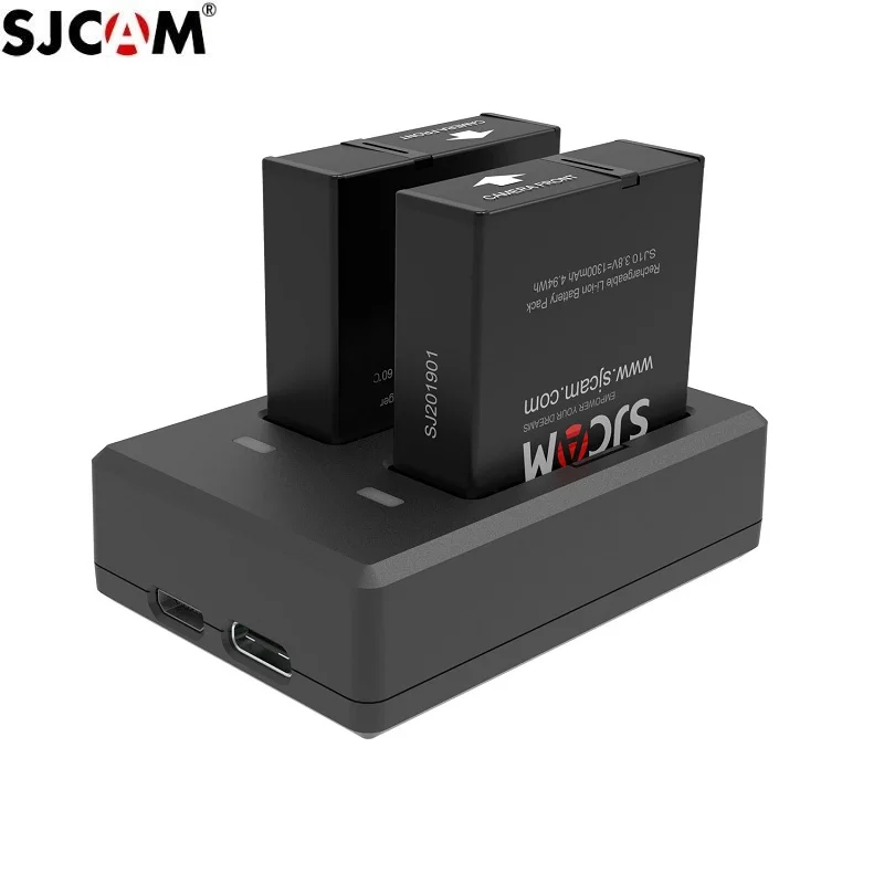 Oryginalna ładowarka SJCAM SJ9 Podwójna ładowarka 1300mAh Akumulator litowo-jonowy SJCAM SJ10 Pro/SJ11 Akcesoria do kamer