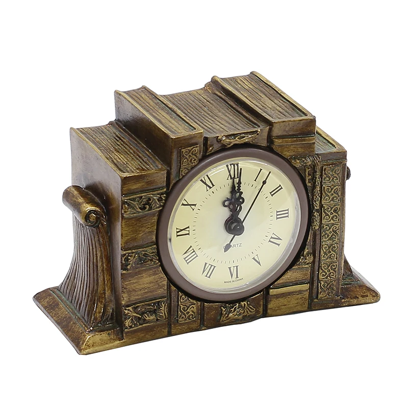 

Classic vintage book shape do old desk clock Nostalgic decorative table clock