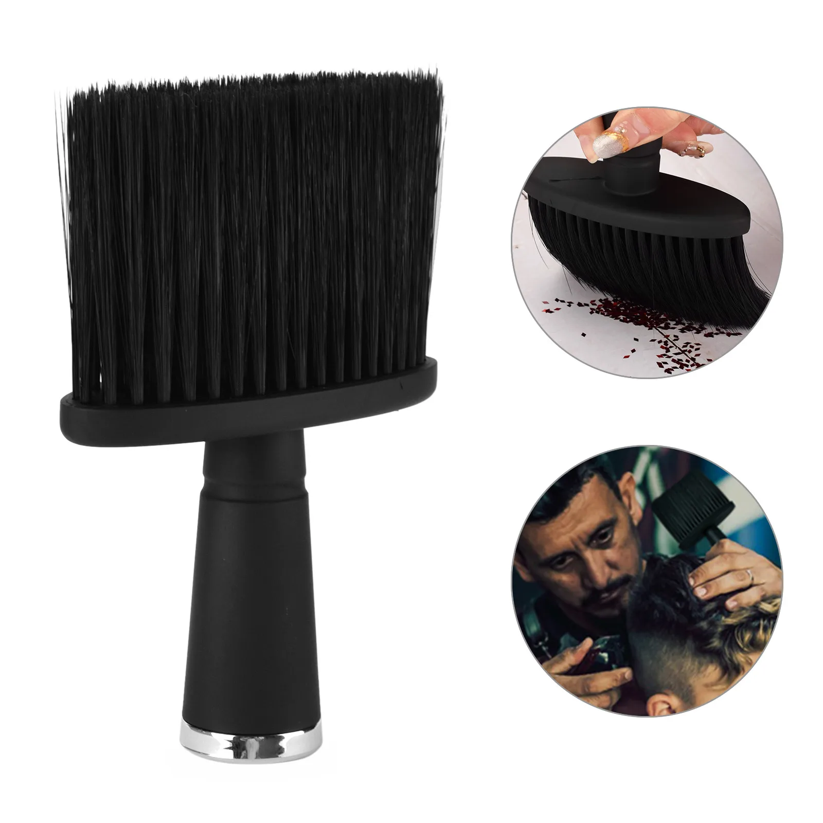 

1pc Professional Soft Black Broken Hair Moustache Shaving Men Beard Brush Hairdressing Hair Cutting Cleaning Brush Styling Tools