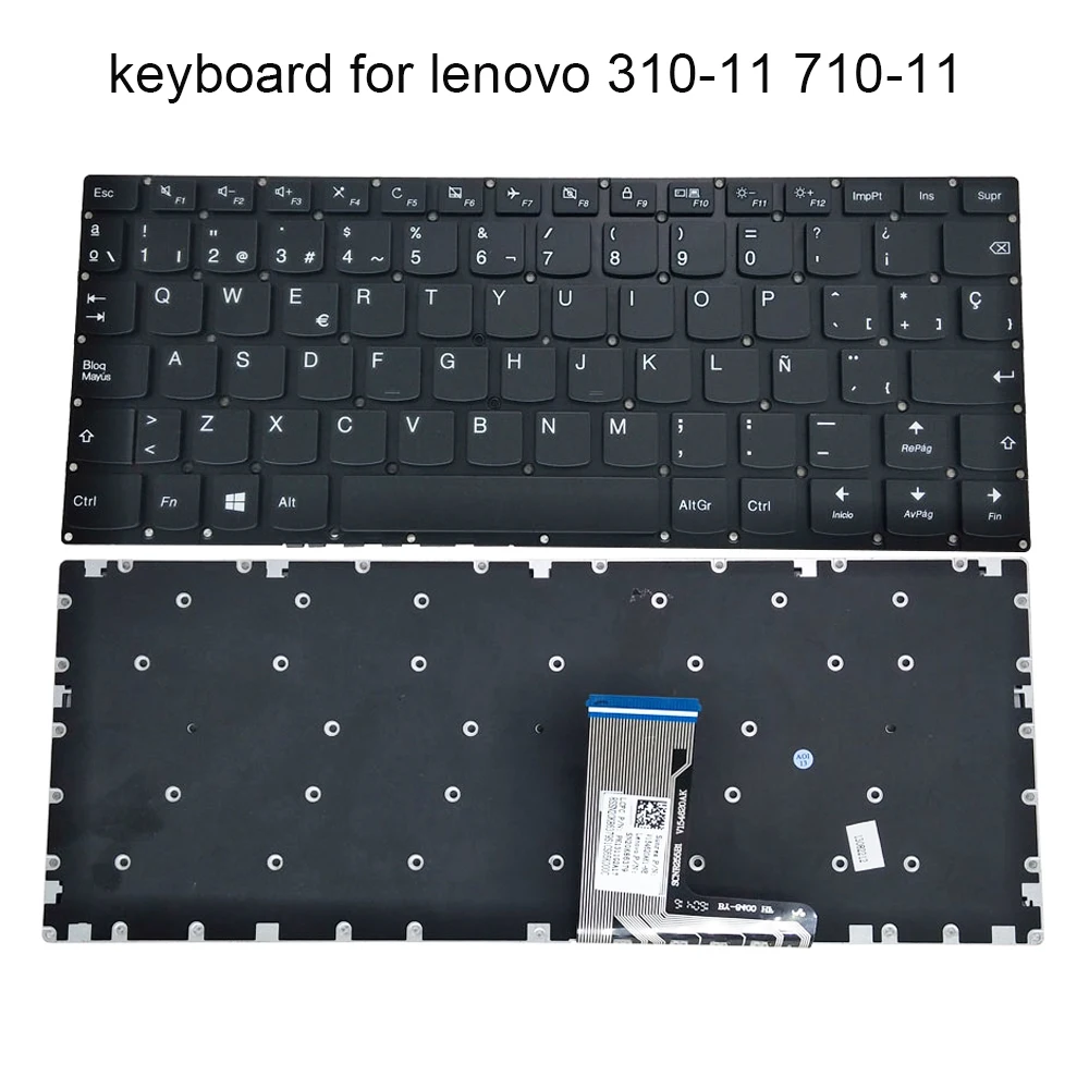 

SP/ES Spain Laptop Keyboards Spanish Keyboard for Lenovo Yoga 310-11 310-11IAP 710-11 710-11IKB 710-11ISK SN20K86379 PK1311G2A17