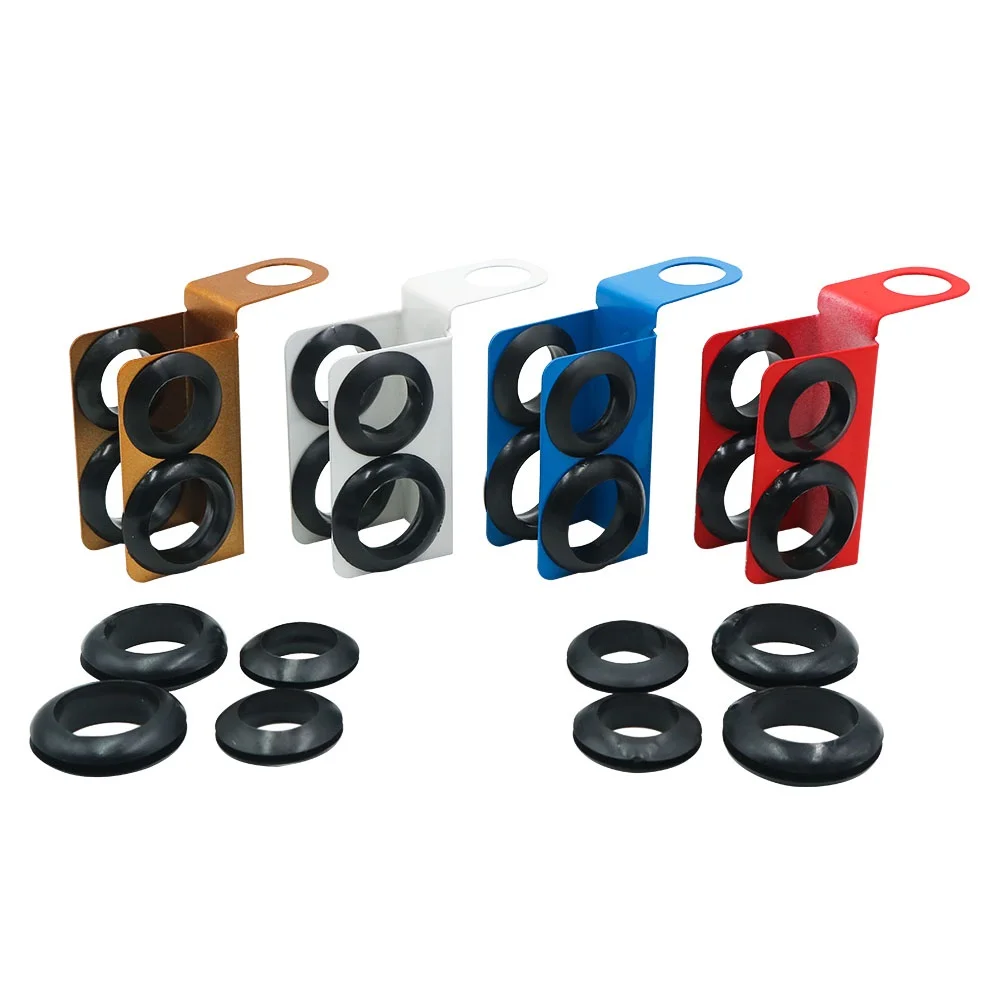 Metal&Silicone Hookah Shisha Hose Holder Hookah Accessories,Max Dia.23mm Min Dia.19mm. Can Hold 2 Hose,Prevent wear