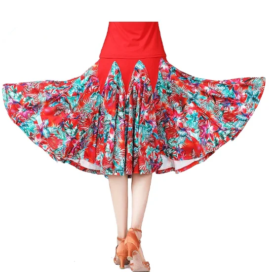 Elegante Ballroom Dansvoorstelling Slijtage Rok Moderne Dansen Rokken Tango Prestaties Kostuum Nationale Standaard Dans Rokken