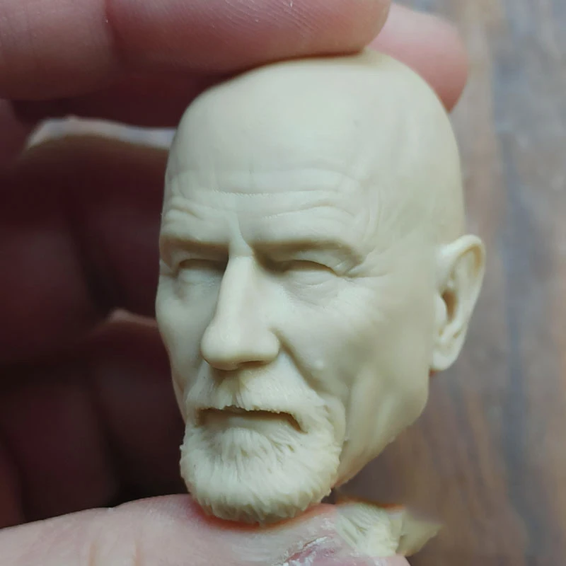 Diskon Besar 1/6th Pria Heisenberg Bryan Cranston Patung Kepala Tidak Dicat Warna Putih untuk 12 Inci DIY Angka Koleksi