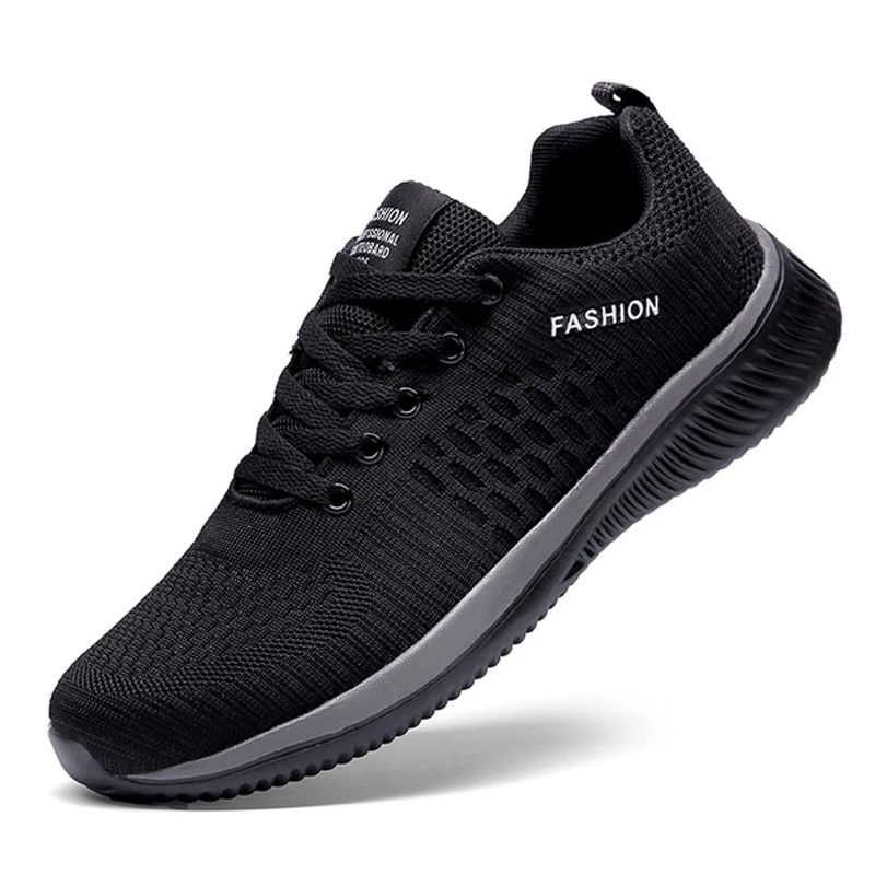 Zapatos Deportivos ligeros para Hombre, zapatillas transpirables informales, antideslizantes, cómodas, color negro, talla grande 35-47