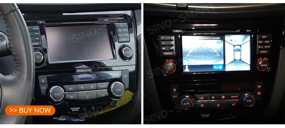 SINOSMART Android GPS für Nissan Qashqai J11 X-Trail T32 Rogue 2014–2021 ohne OEM 7" Bildschirm, unterstützt BOSE, 360 Kamera, CarPlay und Android Auto – Detail 15