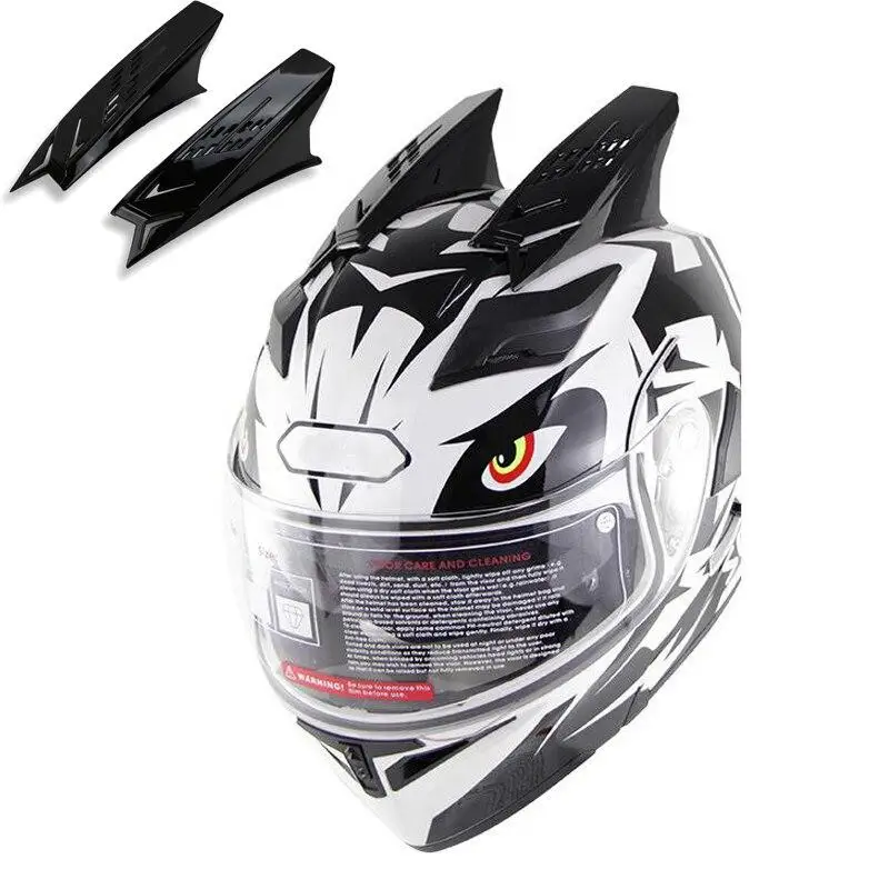 1 par capacete de corrida chifres da orelha da motocicleta capacete chifres estilo punk scooter moto capacete chifre acessórios da motocicleta