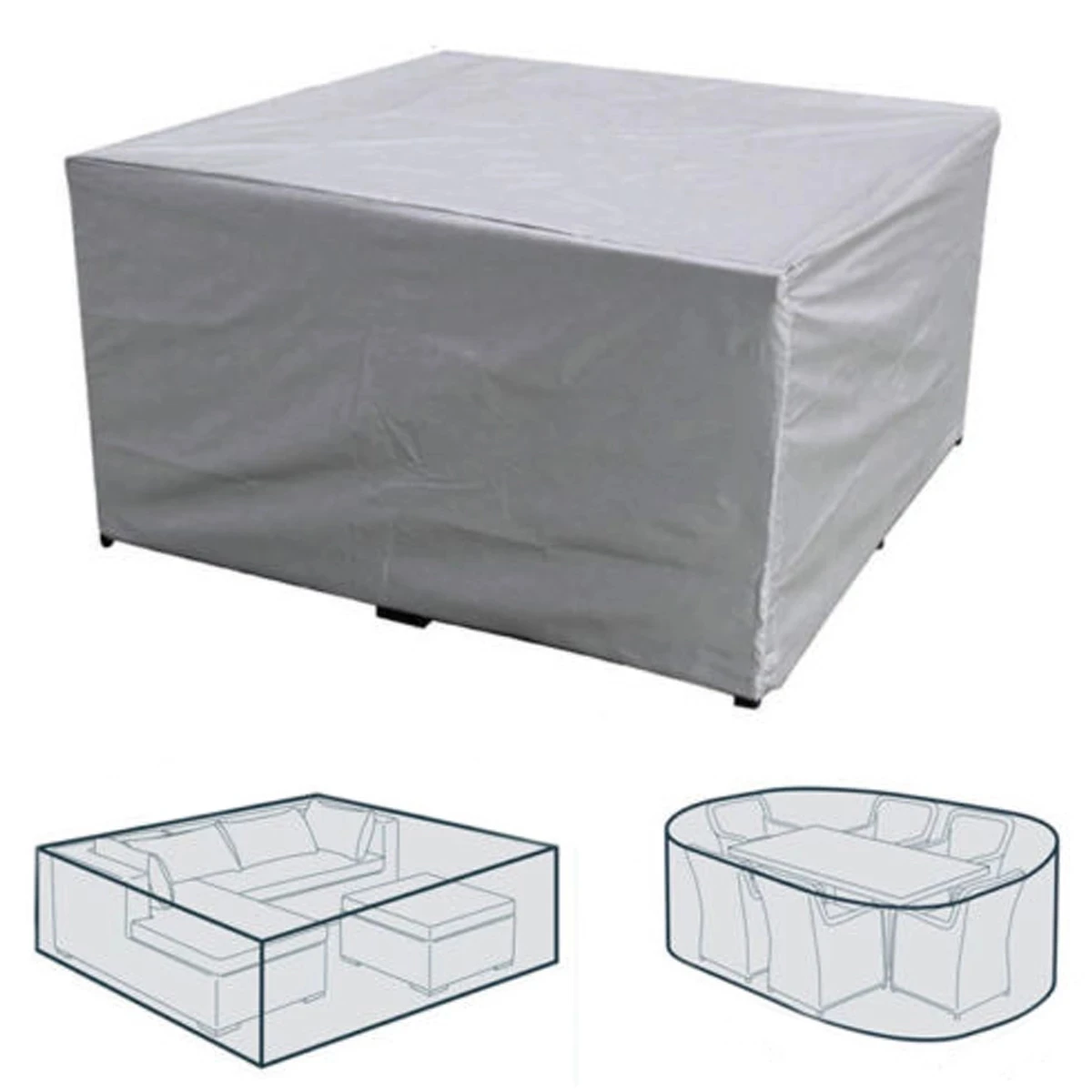 Outdoor patio garden furniture Waterproof cover cover rain and snow chair cover sofa table and chair dust cover