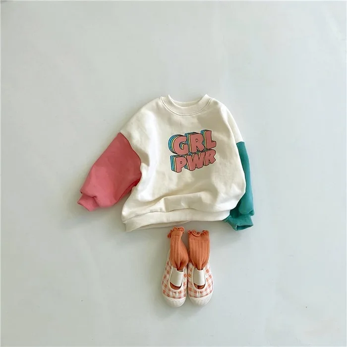 2024 New Autumn Baby Sweatshirt Set Fashion Letter Print Tops + Pants Suit Newborn Tracksuit Girls Clothes Sets(Sold Separately)