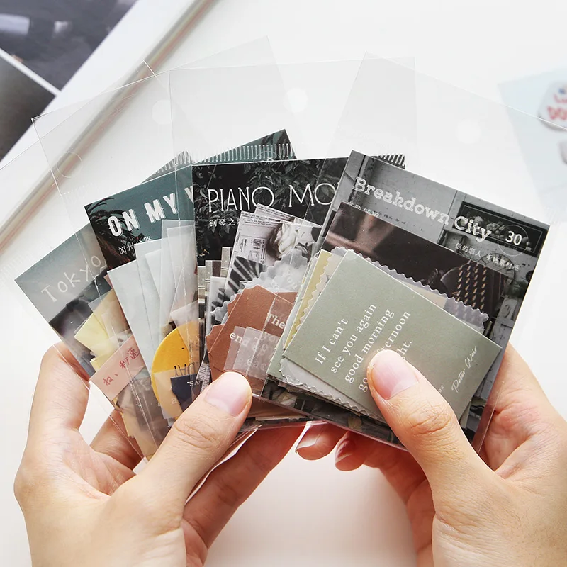 30ชิ้น/แพ็ค Travel ภาพยนตร์ Kraft กระดาษการ์ดตกแต่งเครื่องเขียน Scrapbooking DIY ไดอารี่อัลบั้ม Lable วัสดุกระดาษ LOMO การ์ด