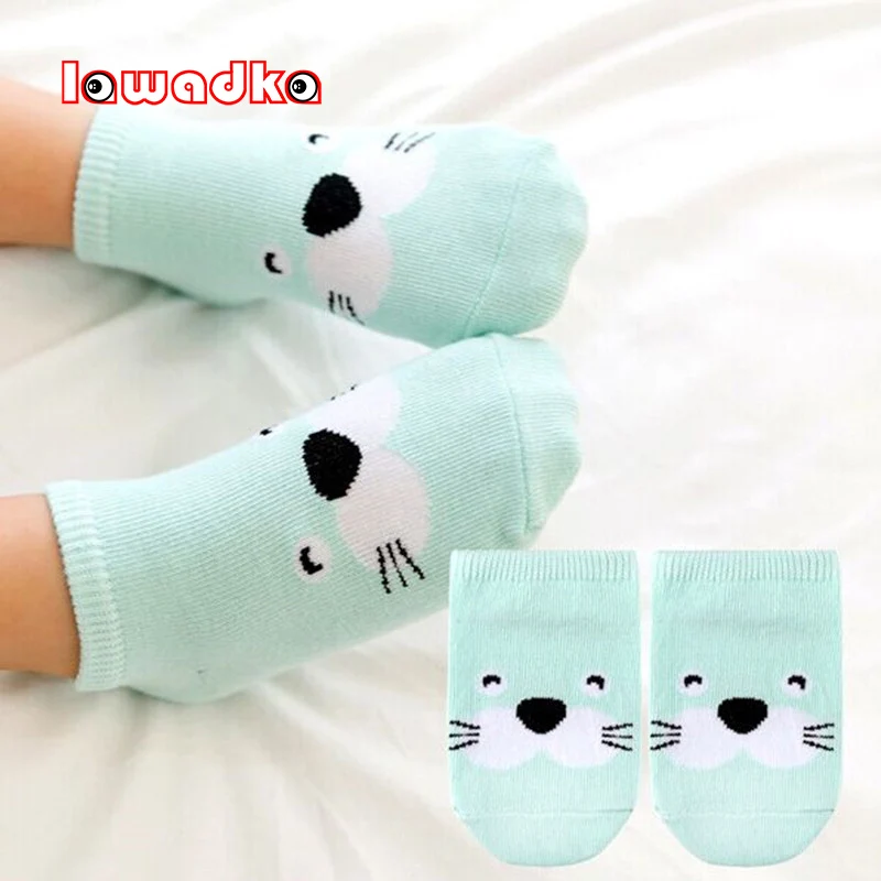 Newborn Baby Girls Spring Summer Sock Infant Cartoon Anti Slip Socks for Boys Casual Cotton