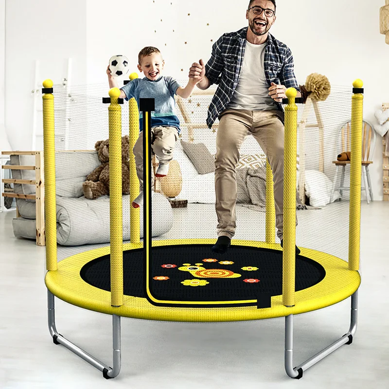 Trampoline Home Children Indoor Baby Bouncing Bed Children Adult Fitness Belt Netting Family Toy Jump Bed