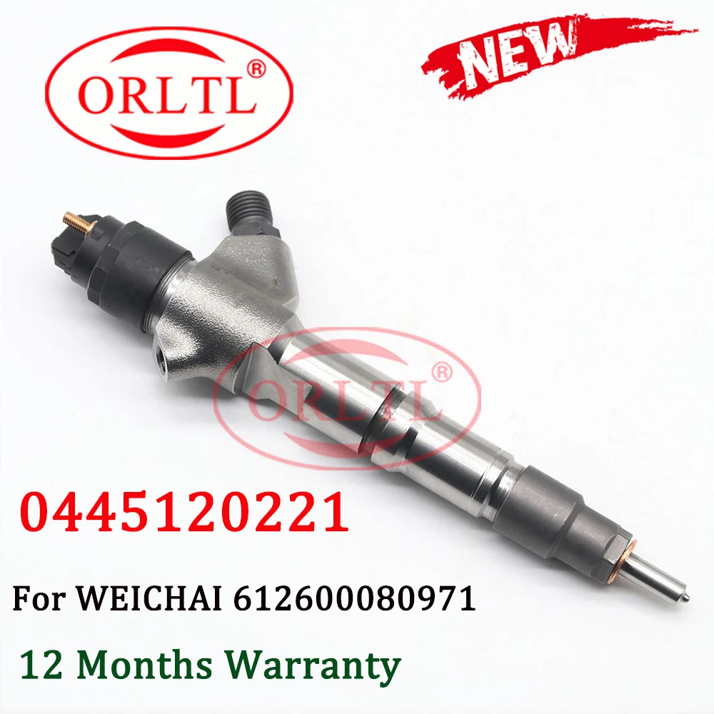 ORLTL 0 445 120 221, 0445120221 Common Rail Injector 0445 120 221 For Shanqi Delong, Foton Sinotruck Weichai WD10 612600080971