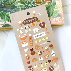 Korea naklejki do dziennika Scrapbooking materiał piekarnia ciasto naklejki DIY pamiętnik Deco biurowe akcesoria Hobby zapasy rzemieślnicze