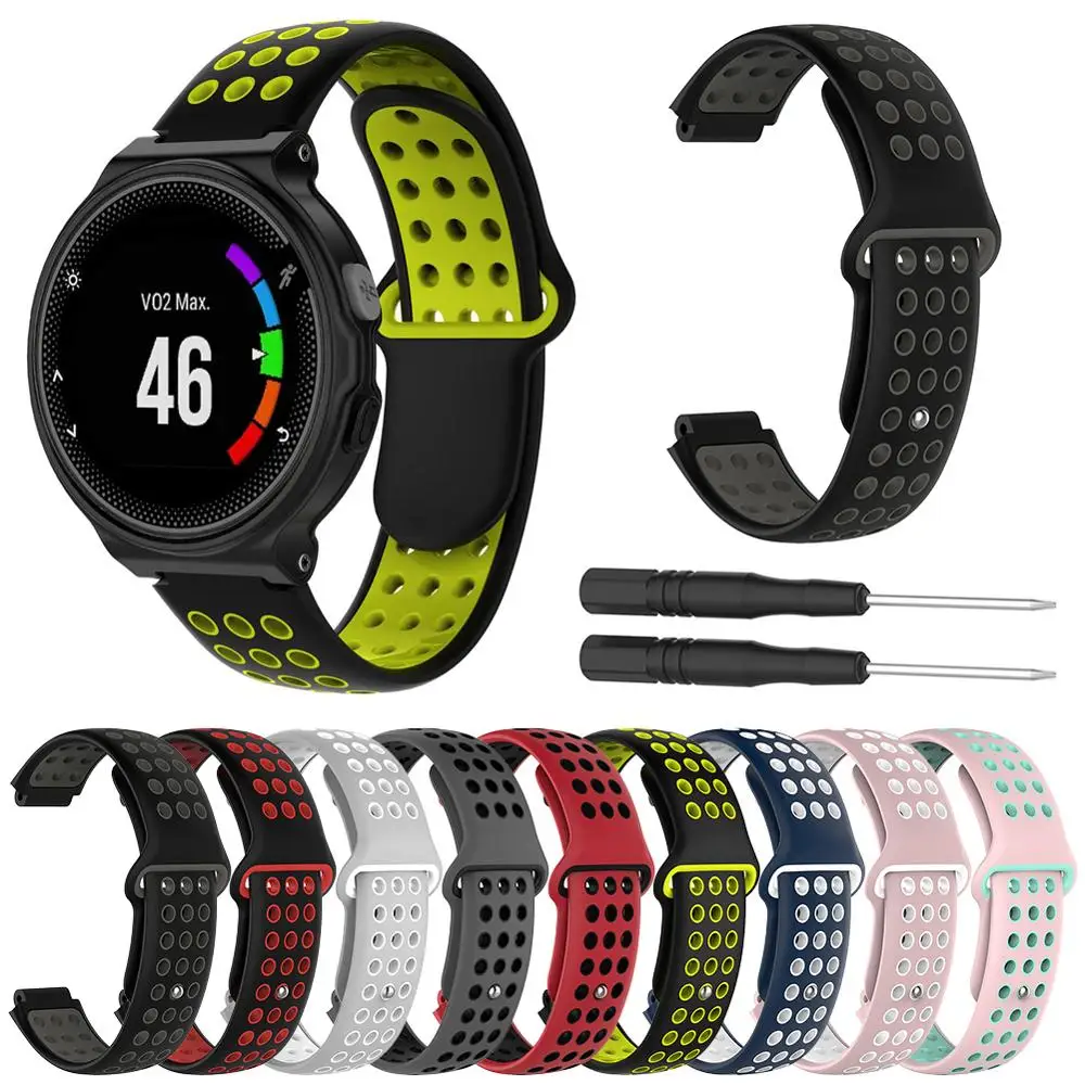Silicone Replacement Bracelet Watch Band for Garmin Forerunner 230 235 220 620 630 735 Wrist Strap Sport watchband Accessories