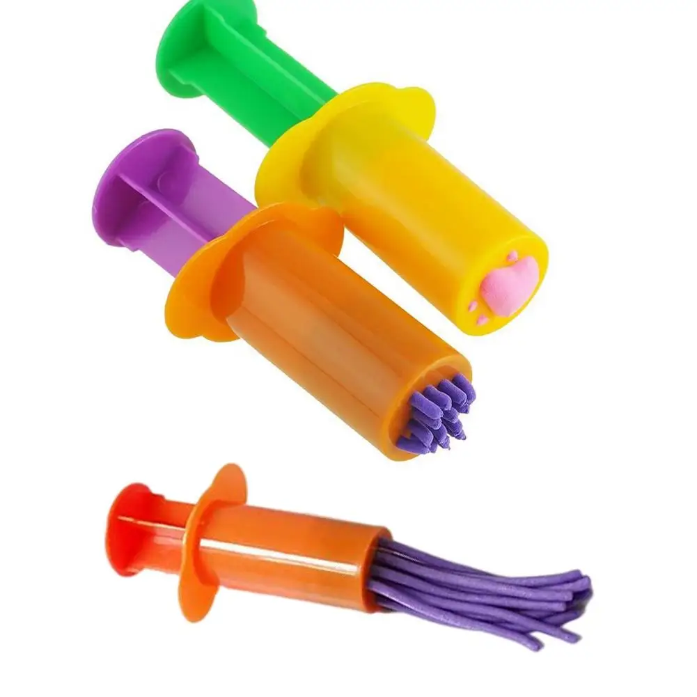 Color Clay DIYs Toys For Children Squeeze Syringe Set Children's Parent-child Interaction Play House Color PlayDough Model Toys