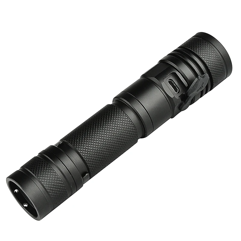 XM-L2 U3 Buillt In 18650 Battery Led Flashlight USB Rechargeable Torch Adjustable Zoomable Focus 3 Switch Modes Waterproof