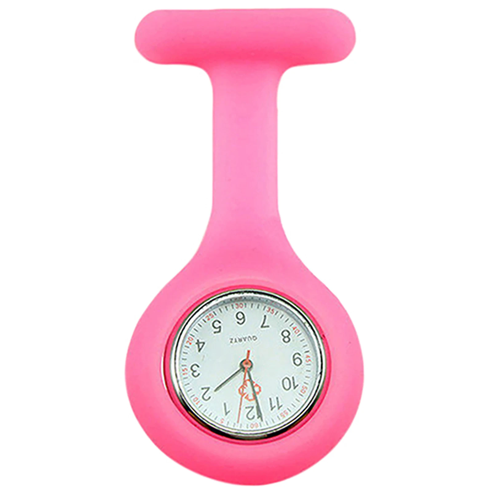 Reloj de enfermera de silicona para hombre y mujer, Mini reloj de bolsillo médico con pasadores bloqueables, relojes de cuarzo colgantes