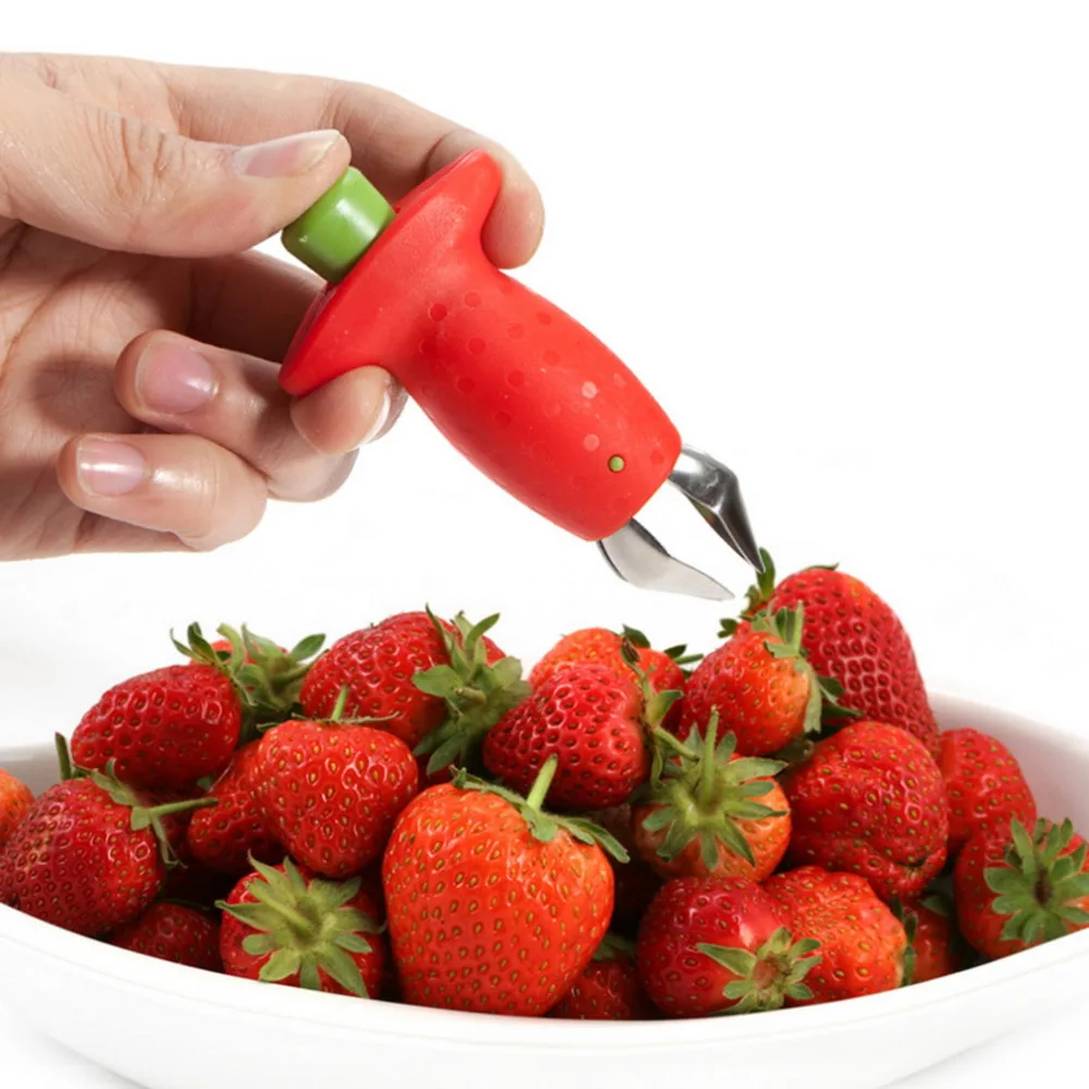 9*5 cm Strawberry Hullers Fruit Vegetable Stalks Remover Tomato Stalks Strawberry Knife Stem Remove DIY Kitchen Gadget