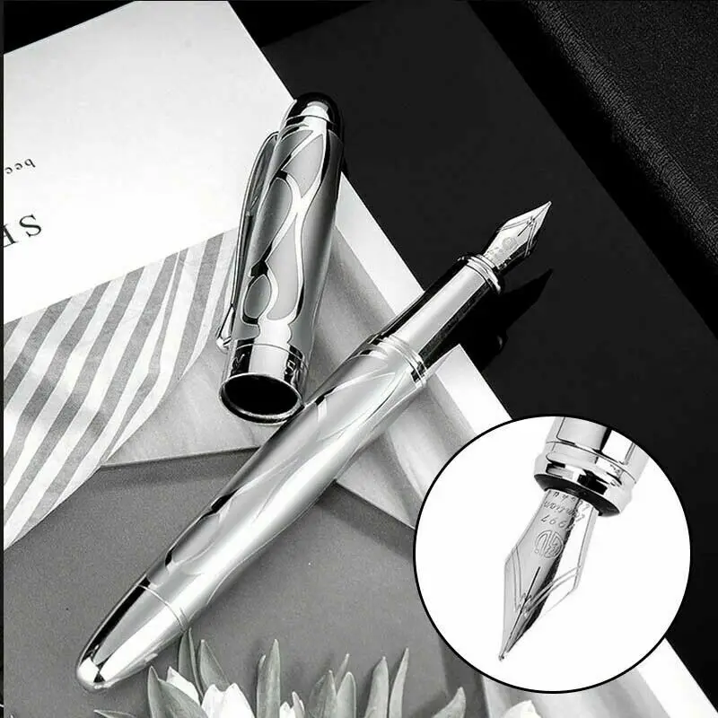 Pluma estilográfica de cobre HongDian 5010, Estilo Vintage, extrafina/fina EF/F 0,4/0,5mm, punta de escritura artesanal, regalo de aniversario de negocios