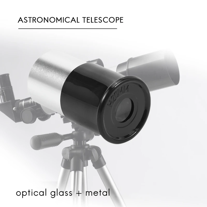 Astronomy Telescope 0.965 Inch H20mm Eyepiece Lens Fully Multi-Coated Optical Glass for Astronomy Telescope Accessory