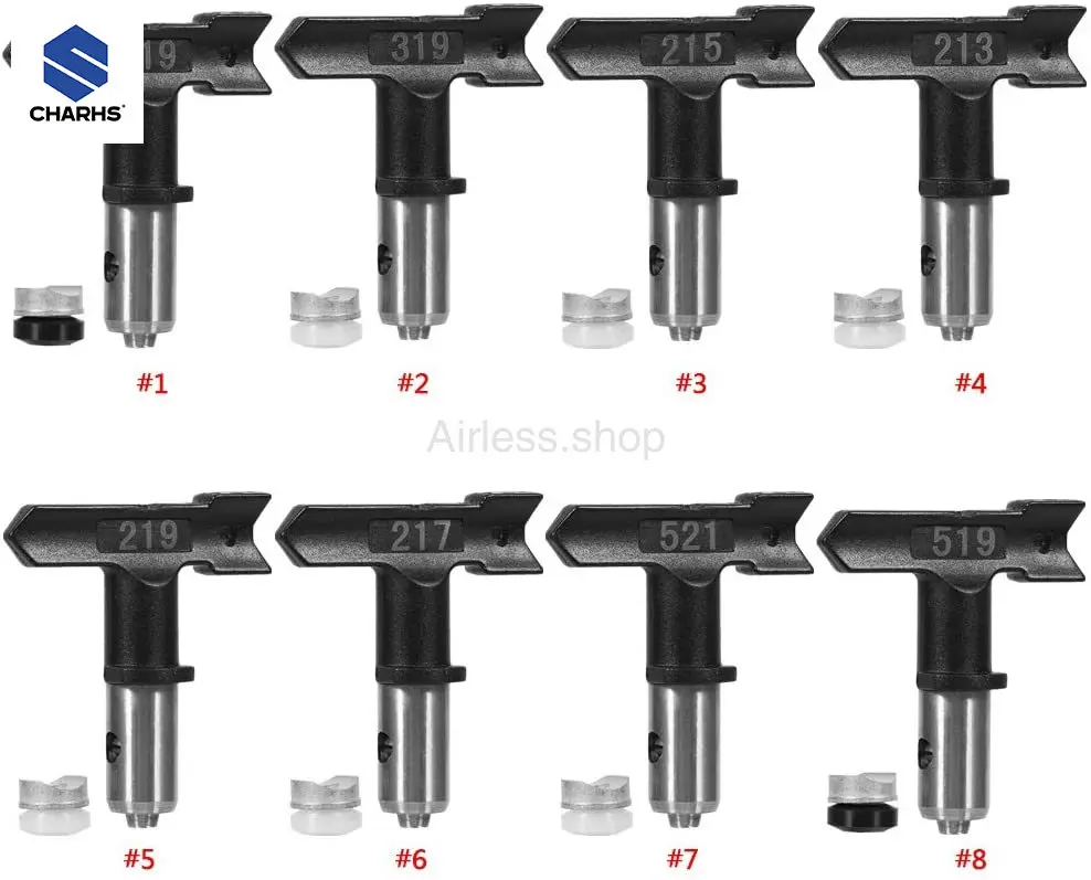 Airless Paint Sprayer Tip Pistol Nozzle Extremidad Multi Series Tungsteno Acero Reversible Pulverizador boquilla punta Cabeza