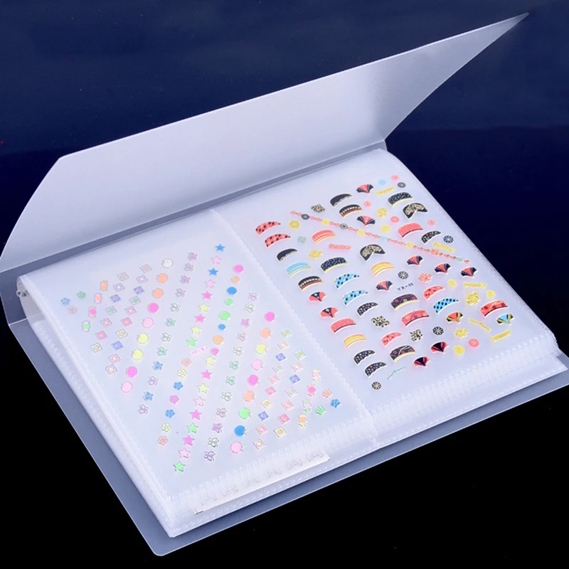 Nail Sticker Collector Organizer 20 Sheets Waterproof Easy To Use Binder Nail Art Tool Display Nail sticker album