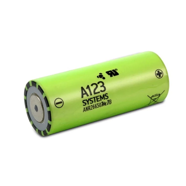 A123 Cylindrical Lifepo4 anr26650 2500mAh Rechargeable Battery for EV Motorcycle Solar Energy Storage System Electric Grid