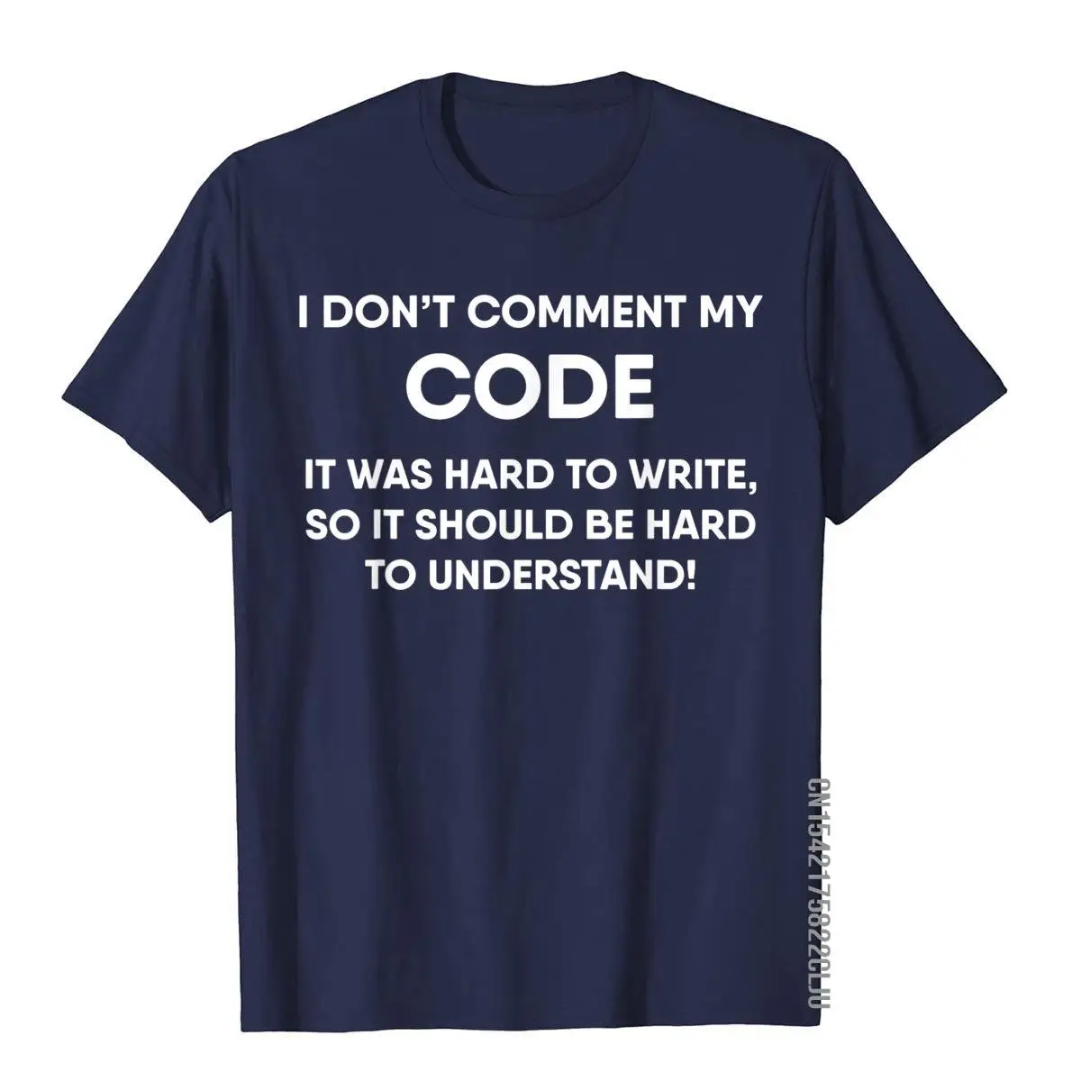 Funny Coding Real Programmers Don\'t Comment Code T-Shirt T Shirt Normal On Sale Men Tops Shirts Youthful Cotton